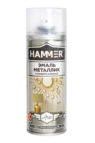Эмаль универсальная металлик HAMMER бронза аэроз 520 мл / 0,27 кг / 12