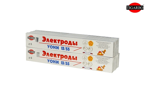 Электроды сварочные УОНИ 13/55, 3.0 мм (1 кг) Tigarbo ТЭ-553010026 / 20
