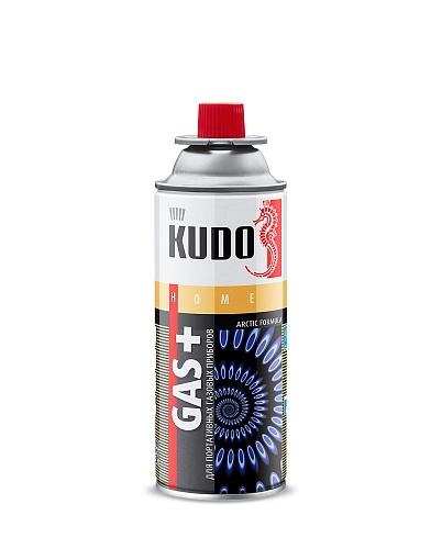 Газ для портативных газовых приборов KUDO KU-H403 универсальный 520 мл / 0,22 кг / 12