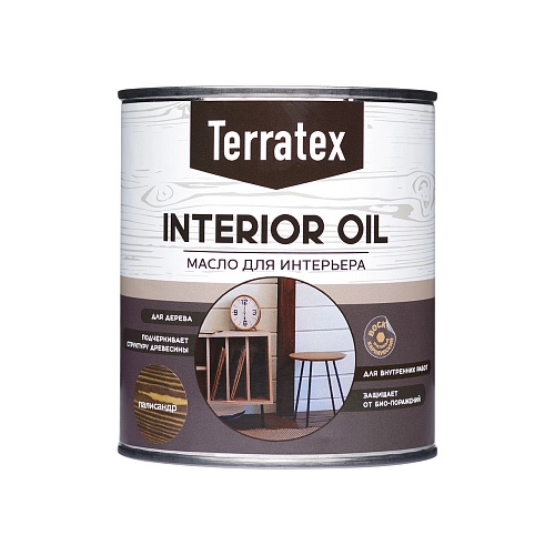 Масло для интерьера Terratex эбеновое дерево 0,75 л / 8