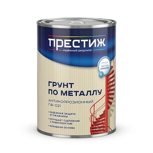 Грунт по металлу Престиж ГФ-021 антикоррозионный стандарт серый мат 20 кг / 1