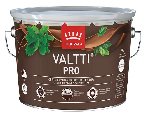 Антисептик Tikkurila VALTTI PRO орегон с глян. покрытием 0,9 л / 6