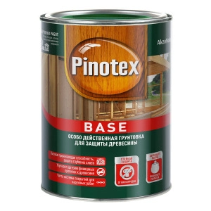 Грунт-антисептик для защиты древисины Pinotex Base 0,9 л / 6