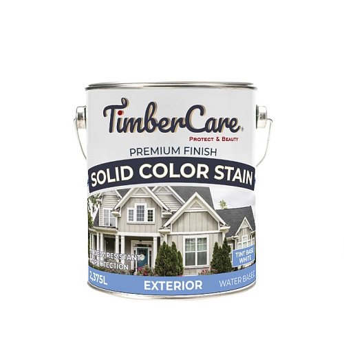 Покрытие суперстойкое кроющее TimberCare Solid Color Stain (цвет: Белый/ White base), банка 2,375л