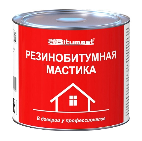 Мастика резинобитумная Bitumast 2 л / 6