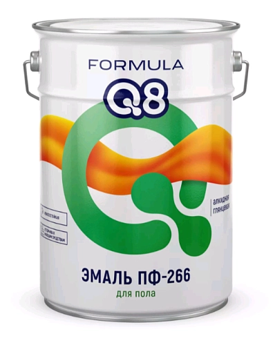 Эмаль для пола Formula Q8 ПФ-266 зол-коричневая глян 10 кг / 1
