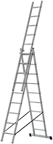 Лестница Stairs AL309 3-секционная 3х9 ступеней 251/419/588 см алюминиевая /1