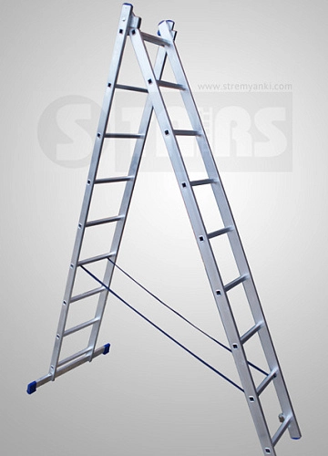 Лестница Stairs AL210 2-секционная 2х10 ступеней 282/478 см алюминиевая /1