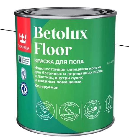 Краска для полов Tikkurila BETOLUX FLOOR База С глян 0,9 л / 6
