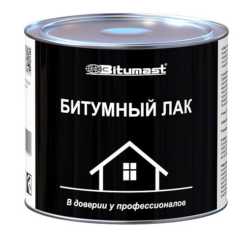 Лак для защиты металлических и бетонных поверхностей Bitumast битумный 2 л / 6