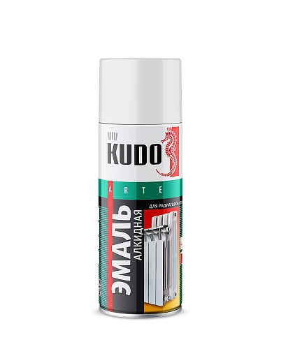 Эмаль для радиаторов KUDO KU-5101 отопления белая глян 520 мл / 0,27 кг / 6