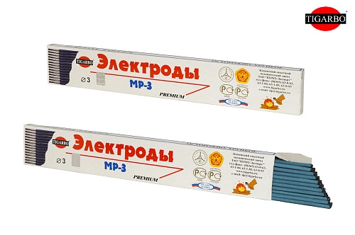 Электроды сварочные МР-3 Premium, 3.0 мм (1 кг) Tigarbo ТЭ-333010019 / 20