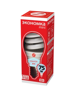 LKsmT2SPC15wE2727 Лампа КЛЛ SPC  15w-Е2727 трубка Т2, тёплый свет, 5/100