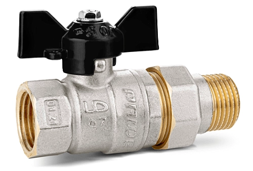 Кран шаровой LD Pride LD 47.306.25 Ø1" с полусгоном в-н бабочка /6