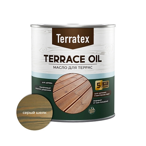 Масло для террас Terratex серый шелк 2,2 л / 3