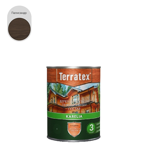Деревозащитный декоративный состав Terratex KARELIA палисандр 0,75 кг / 0,9 л / 14