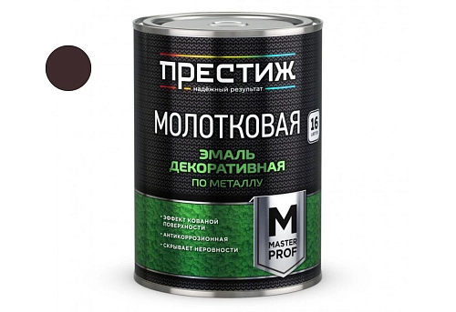 Эмаль молотковая ПРЕСТИЖ шоколадная 0,4 л / 28