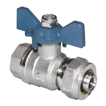 Кран шаровой обжим. переход. Aqualink 00874 Ø16-1/2" ц-в, 10/100