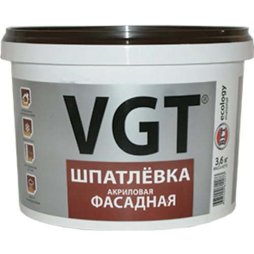 Шпатлевка фасадная ВГТ водостойкая 3,6 кг /4