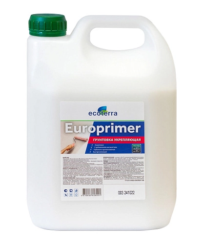 Грунтовка акриловая ВД-АК ECOTERRA Europrimer глуб проник 2,5 л / 5