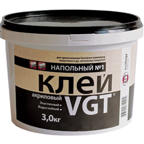 Клей напольный № 1 ВГТ Эконом акриловый 1,5 кг / 6