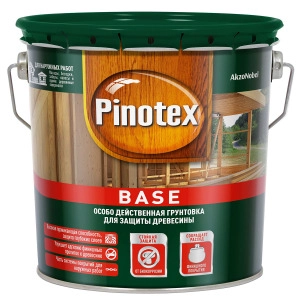 Грунт-антисептик для защиты древисины Pinotex Base 2,5 л / 1
