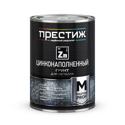 Грунт антикоррозионный Престиж цинконаполненный серый 1 кг / 6