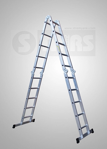 Лестница-трансформер Stairs AТR44 4х4 117/222/463 см шарнирная алюминиевая /1