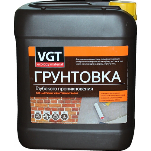 Грунтовка для нар/внут работ ВГТ ВД-АК-0301 глуб проник 1 кг / 6