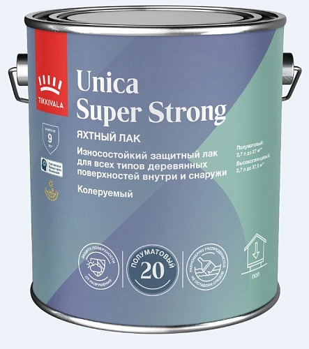Лак яхтный Tikkurila Unica Super Strong EP п/мат 2,7 л / 6
