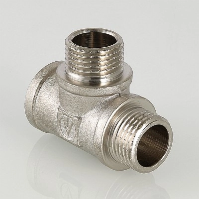 Тройник переход. Valtec VTr.133.N.0004 Ø1/2" в-н-н латун., 10/80