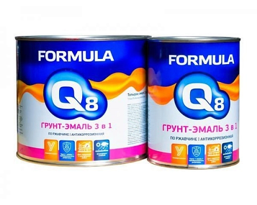 Грунт-эмаль по ржавчине Formula Q8 синяя мат 20 кг / 1