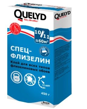 Клей обойный QUELYD Спец-флизелин 0,45 кг / 12