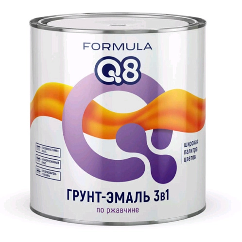 Грунт-эмаль по ржавчине Formula Q8 крас-кор мат 10 кг / 1