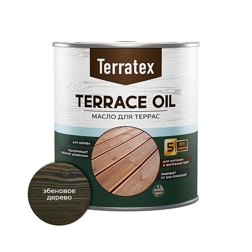 Масло для террас Terratex эбеновое дерево 2,2 л / 3