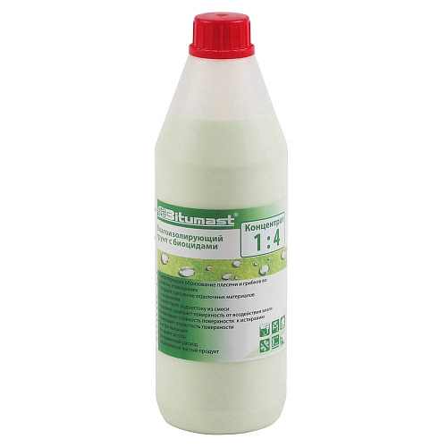 Грунт с биоцидами Bitumast Antiseptic конц. 1:4 влагоизолирующий 1л / 12