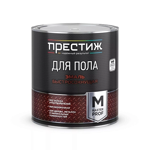Эмаль для пола акриловая Престиж быстросохнущая коричневая 2,8 кг / 6