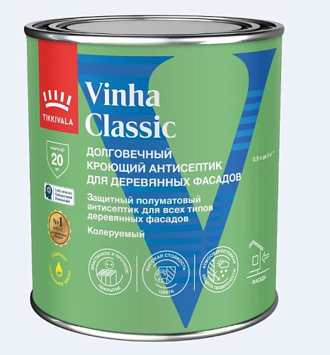 Антисептик кроющий Tikkurila Vinha Classic VC п/мат. 0,9 л / 6