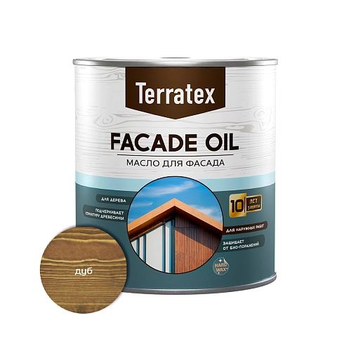 Масло для фасадов Terratex дуб 2,2 л / 3
