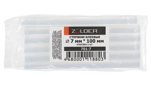 Стержни клеевые Zolder 701-7 7х100 мм 6 шт, 400/2000