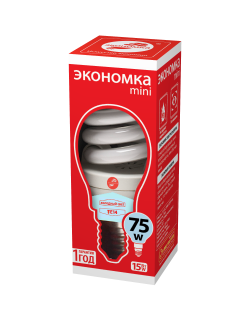 LKsmT2SPC15wE2727 Лампа КЛЛ SPC  15w-Е2727 трубка Т2, тёплый свет, 5/100