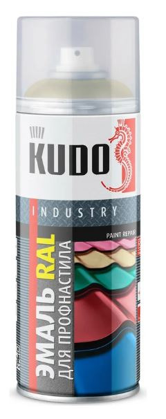 Эмаль для металлочерепицы KUDO KU-07024R алкидная RAL 7024 серый графит п/мат 520 мл / 6