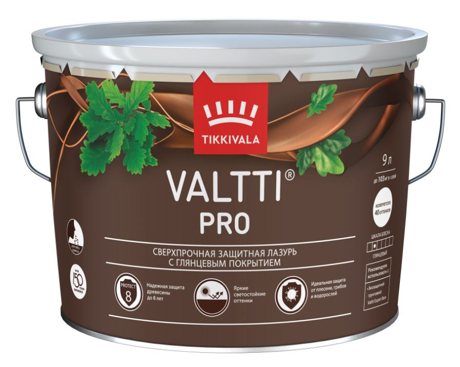 Антисептик Tikkurila VALTTI PRO орегон с глян. покрытием 2,7 л / 6