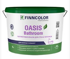 Краска для влажных помещений Finncolor OASIS BATHROOM База A п/мат 0,9 л / 6